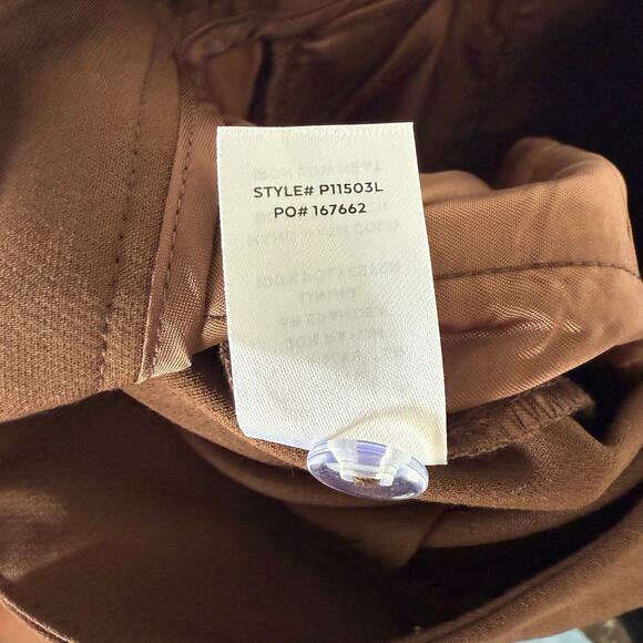 Lulus Pants Tailored Slim Ankle Chocolate Brown Trousers Business Casual Small - Picture 5 of 6